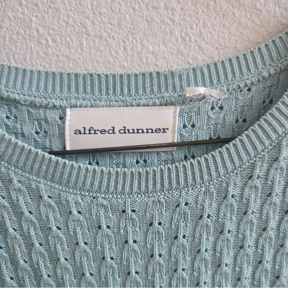 Alfred Dunner mossy green short sleeved sweater size large - Picture 3 of 3
